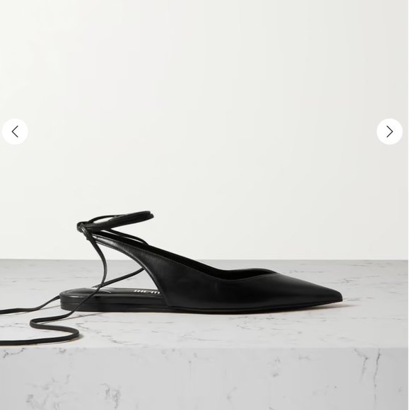 THE ATTICO Venus leather point-toe flats